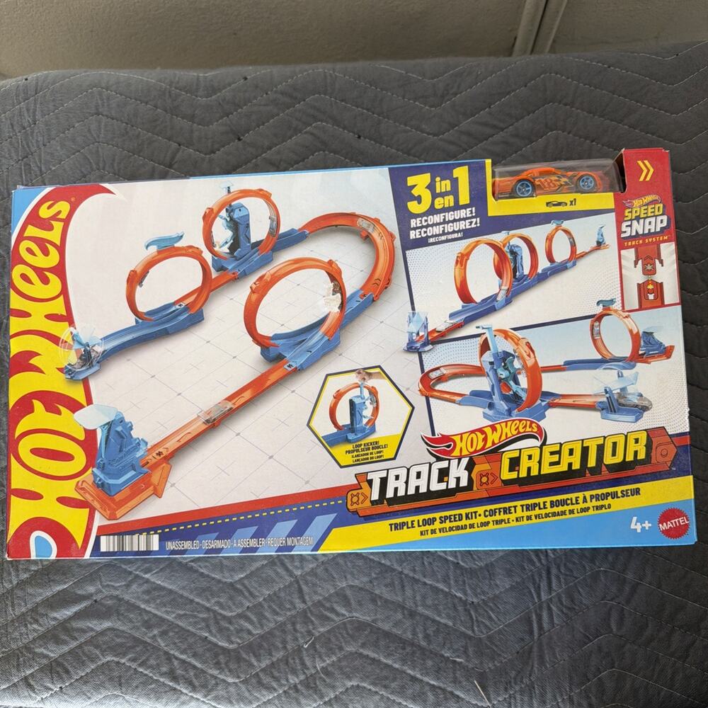 Hot Wheels Track Creator Triple Loop Speed Kit 3-in-1 Mattel NEW SEALED